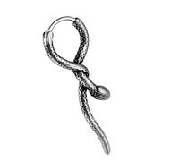 AOOOWER Boucles d'oreilles serpent vintage punk rayées avec des designs uniques en alliage texturé cadeau pour la mode, Size Approx. 1.58x0.57inch40.2x14.4mm, Acier inoxydable, Pas de gemme