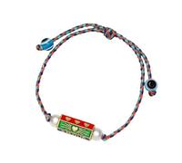 AOOOWER Bracelet à breloques porte-bonheur en forme de cœur en corde tressée réglable pour homme et femme, 2x1cm 1825cm, Liuli, Pas de gemme