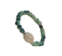 AOOOWER Bracelet élégant fait à la main avec perles - Bracelet extensible en céramique pour ami ou amoureux, 1.95x1.95in, Céramique, Pas de gemme