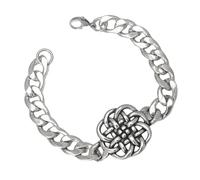 AOOOWER Bracelet tendance vintage avec nœud de sorcière, bracelet unique en acier inoxydable durable pour la mode, 3.51x2.34in, Acier inoxydable, Pas de gemme