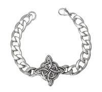 AOOOWER Bracelet tendance vintage avec nœud de sorcière, bracelet unique en acier inoxydable durable pour la mode, 4.29x5.07in, Acier inoxydable, Pas de gemme