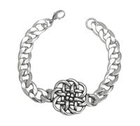 AOOOWER Bracelet tendance vintage avec nœud de sorcière, bracelet unique en acier inoxydable durable pour la mode, 4.29x5.07in, Acier inoxydable, Pas de gemme