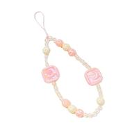 AOOOWER Breloque de téléphone avec perles colorées - Sangles antivol pour femme et fille - Chaîne de téléphone à perles