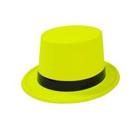 AOOOWER Chapeau haut-de-forme populaire avec couleur fluorescente vive pour les vacances, les mascarades, les fêtes, les spectacles de scène, les soirées discothèques