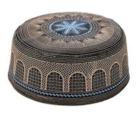 AOOOWER Chapeau musulman culturel en coton confortable et élégant résistant à la transpiration pour l'extérieur et les événements sociaux, chapeau léger pour homme, Noir , No. 60