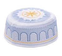 AOOOWER Chapeau musulman culturel en coton confortable et élégant résistant à la transpiration pour l'extérieur et les événements sociaux, chapeau léger pour homme, bleu, No. 55