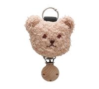 AOOOWER Clip de chapeau tête d'ours pour voyage élégant sac à dos pendentif femme accessoire sac à main accessoire portable chapeau fixation, 12.5cm, Pinces en bois et en métal, bandes élastiques, Pas