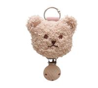 AOOOWER Clip de chapeau tête d'ours pour voyage élégant sac à dos pendentif femme accessoire sac à main accessoire portable chapeau fixation, 12.5cm, Pinces en bois et en métal, bandes élastiques, Pas
