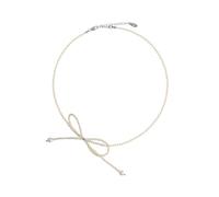 AOOOWER Collier avec pendentif en forme de nœud unique pour fête de mariage, bijou tendance et délicat pour fête quotidienne, As show, perles d'imitation