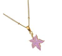 AOOOWER Collier avec pendentif en forme d'étoile de mer style hip-hop, bijou mignon pour garçons, chaîne pour les jeunes au quotidien, Size Approx. 0.59x0.63inch1.5x1.6cm, Acier inoxydable, Pas de