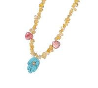 AOOOWER Collier solide et élégant avec motif main de Fatma avec symbole protecteur pour les personnes à la mode et les tenues décontractées