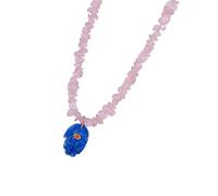 AOOOWER Collier solide et élégant avec motif main de Fatma avec symbole protecteur pour les personnes à la mode et les tenues décontractées, Pierre naturelle