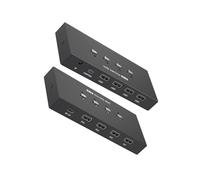 AOOOWER Commutateur USB 2.0 pour 4 claviers d'ordinateurs - Hub USB - Sélection pour PC portable - Partage de 4 périphériques - Clavier étendu - Imprimante