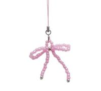 AOOOWER Cordon de téléphone fait à la main avec nœud papillon pour téléphone portable, cordon de suspension anti-perte, 11.8cm, Résine, Pas de gemme