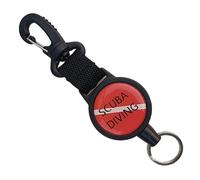 AOOOWER Cordon rétractable en acier inoxydable pour la plongée - Longueur réglable - Avec crochet sécurisé - Pour sports de plein air, 15cm 2.5cm 1m, Acier inoxydable, Pas de gemme