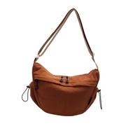 AOOOWER Crescents Petit sac à bandoulière avec demi-forme multi-poches pour femme, marron, One Size