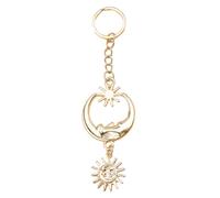 AOOOWER Délicat Soleil Lune Sac Charm Polyvalent Porte-Clés Accessoire Décoratif Tendance Pendentif Sac Métal pour Quotidien, 4.68x3.51in, Métal, Pas de gemme