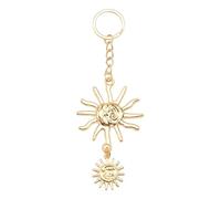 AOOOWER Délicat Soleil Lune Sac Charm Polyvalent Porte-Clés Accessoire Décoratif Tendance Pendentif Sac Métal pour Quotidien, 4.68x3.9in, Métal, Pas de gemme