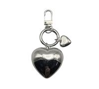 AOOOWER Élégant grand pendentif en forme de cœur en alliage robuste, accessoire de mode pour homme et femme, 4.68x3.12in, Alliage acrylique, Pas de gemme