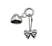 AOOOWER Élégant grand pendentif en forme de cœur en alliage robuste, accessoire de mode pour homme et femme, 3.51x2.34in, Alliage acrylique, Pas de gemme
