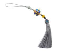 AOOOWER Élégant pendentif creux bleu diffuseur d'huiles essentielles pendentif corde bleue cloisonnée, 5.85x4.68in, Cuivre + fil de coton, Sans pierre précieuse