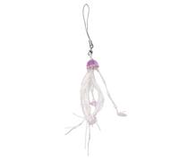 AOOOWER Élégant pendentif méduse avec franges douces porte-clés coloré unique et tendance pour femme, SizeApprox.15cm/5.91inch, Alliage acrylique, Pas de gemme