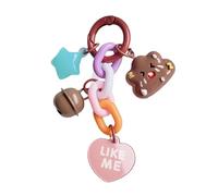 AOOOWER Élégant porte-clés avec lune, nuages, étoiles, cloches, cœur pour femmes et filles, décoration de sac à main, chaîne de téléphone, 12cm, Résine, Pas de gemme