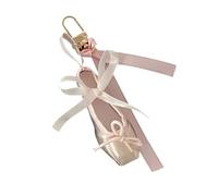 AOOOWER Élégant porte-clés en forme de chaussure en cristal avec nœud en ruban pour femme tendance fait à la main organisateur de clés à suspendre, 11CM 10CM, Alliage + cristal + ruban, Pas de gemme