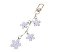 AOOOWER Élégant porte-clés en forme de fleur en alliage robuste - Accessoire de mode pour femme tendance - Étanche - Goutte d'huile, Size 10.5cmx2.5cm/4.13inchx0.98inch, Alliage, Pas de gemme