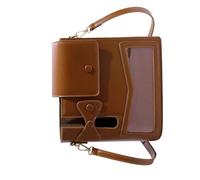 AOOOWER Élégant sac à bandoulière en cuir synthétique pour bouteille d'eau, compagnon pour les trajets quotidiens et les aventures en plein air, sac porte-bouteille d'eau, marron, One Size