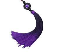 AOOOWER Épées de Taiji élégantes en polyester pour arts martiaux et décoration culturelle, perles décoratives porte-bonheur à franges, 13cm, Polyester, Pas de gemme