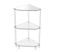 AOOOWER Étagère d'angle portable en acrylique avec trois niveaux pour une utilisation efficace de l'espace dans n'importe quelle pièce