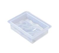 AOOOWER Grand moule carré en résine époxy pour résine époxy, cube profond en silicone, accessoire pour la conservation des fleurs, 3.9x3.12in, Silicone, Pas de gemme