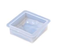 AOOOWER Grand moule carré en résine époxy pour résine époxy, cube profond en silicone, accessoire pour la conservation des fleurs, 4.68x3.12in, Silicone, Pas de gemme