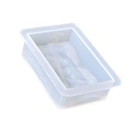 AOOOWER Grand moule carré en résine époxy pour résine époxy, cube profond en silicone, accessoire pour la conservation des fleurs, 2.73x2.34in, Silicone, Pas de gemme