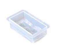 AOOOWER Grand moule carré en résine époxy pour résine époxy, cube profond en silicone, accessoire pour la conservation des fleurs, 4.68x3.12in, Silicone, Pas de gemme