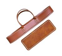 AOOOWER Handicraftsman Permanent Sac à bandoulière cousu PU Tissu immunitaire Rangement pratique Réponse Ville Existence Sac de planification en cuir PU souple, marron, One Size