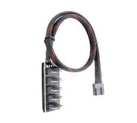 AOOOWER Installation facile des moyeux de ventilateur PWM à 5 ports avec câble tressé et compatibilité universelle à 4 broches pour les hubs de refroidissement de plusieurs ventilateurs de PC