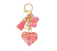 AOOOWER Joli porte-clés papillon rempli de paillettes en résine pour sac à main, porte-clés de voiture, breloque de sac à main, 10cm, Résine et alliage, Pas de gemme