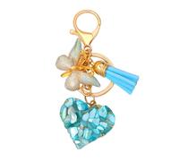 AOOOWER Joli porte-clés papillon rempli de paillettes en résine pour sac à main, porte-clés de voiture, breloque de sac à main, 10cm, Résine et alliage, Pas de gemme