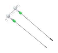 AOOOWER Lot de 2 crochets lumineux en forme de calamar en forme de crevettes vivantes double/simple couche en acier inoxydable Accessoires de pêche Pieuvres en acier inoxydable