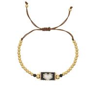 AOOOWER Lot de 4 bracelets à breloques angéliques en acier inoxydable pour femme faits à la main en corde tressée réglable, 3.12x2.34in, corde cirée en acier inoxydable, Pas de gemme