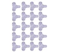 AOOOWER Lot de 50 perles de pêche ovales transparentes à double trou - Type B - Connecteur 3 voies - Accessoires de pêche recyclables