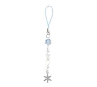 AOOOWER Luck Clovers Perles Flocon de Neige Breloque Téléphone Pendentif Élégant Sac à Main Accessoire de Mode pour Femme à la Mode, 15cm, Acrylique, Pas de gemme