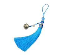 AOOOWER Magnifique pendentif vintage fait à la main en forme de clochettes pour sacs ou clés d'intérieur de voiture, 15cm, Métal, Pas de gemme