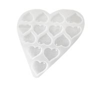 AOOOWER Moules en silicone en forme de cœur pour boucles d'oreilles et pendentifs en résine - Fournitures d'art pour bijoux et travaux manuels, Size Approx. 3.98x4.13x0.2inch10.1x10.5x0.5cm, Silicone