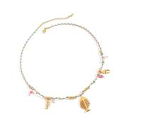 AOOOWER Oceanics Styles Collier tressé à longueur réglable avec pendentif en perles de coquillage pour les loisirs ou la plage, 5.07x5.85in, Acier inoxydable, corde tressée, Pas de gemme