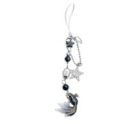 AOOOWER Pendentif coloré en forme d'étoile de poisson avec perles pour téléphone fait à la main en acrylique robuste accessoire de mode pour un look tendance au quotidien, 16cm, Acrylique, Pas de