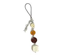 AOOOWER Pendentif en forme de chat en pain d'épice pour téléphone - Corde à suspendre - Cordon de décoration pour sac, 16cm, Résine, Pas de gemme