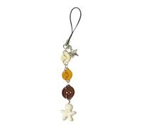 AOOOWER Pendentif en forme de chat en pain d'épice pour téléphone - Corde à suspendre - Cordon de décoration pour sac, 16cm, Résine, Pas de gemme